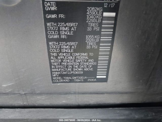 KNMAT2MT2JP536159 Nissan ROGUE SV
