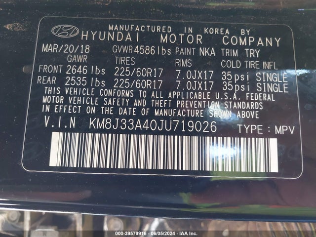Hyundai Tucson Sel Plus 2018 KM8J33A40JU719026 Image 9