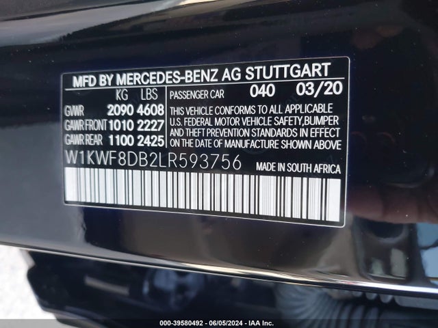 W1KWF8DB2LR593756 Mercedes-Benz C 300