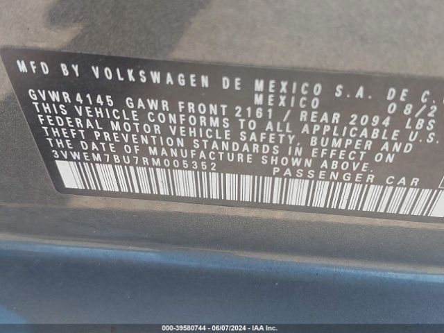 3VWEM7BU7RM005352 Volkswagen Jetta 1.5t Se
