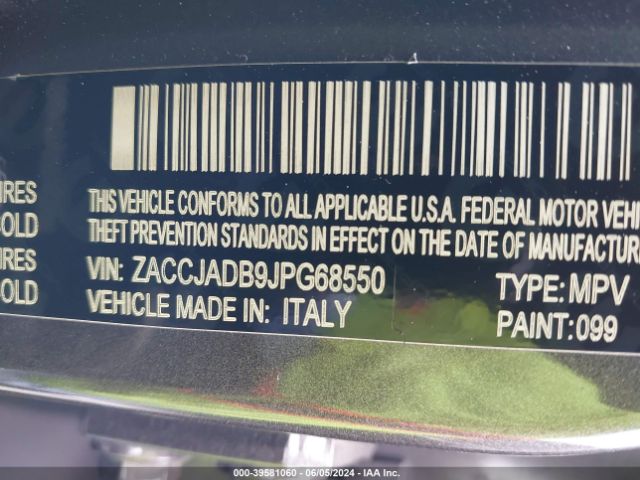 ZACCJADB9JPG68550 Jeep Renegade Limited Fwd