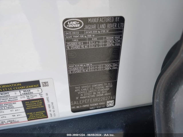 SALEPEFEXR2262748 Land Rover Defender 110 P500 Se