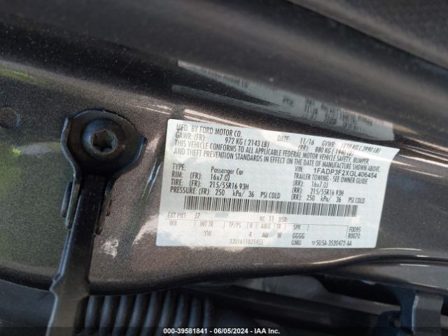 1FADP3F2XGL406454 Ford FOCUS SE