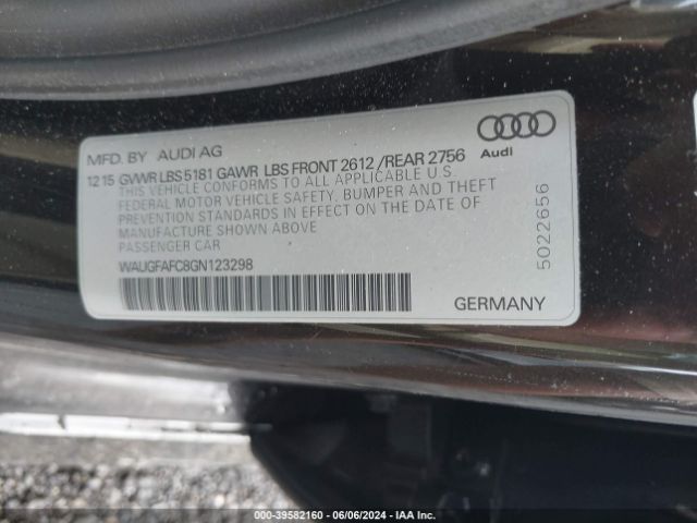 WAUGFAFC8GN123298 Audi A6 2.0t Premium Plus