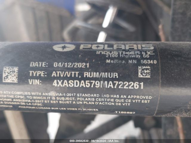 2021 POLARIS SPORTSMAN 4XASDA579MA722261 Photo 9