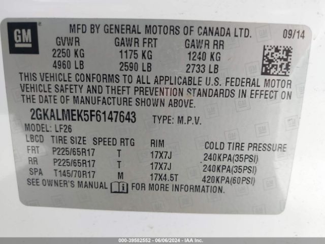 2GKALMEK5F6147643 GMC Terrain Sle-1