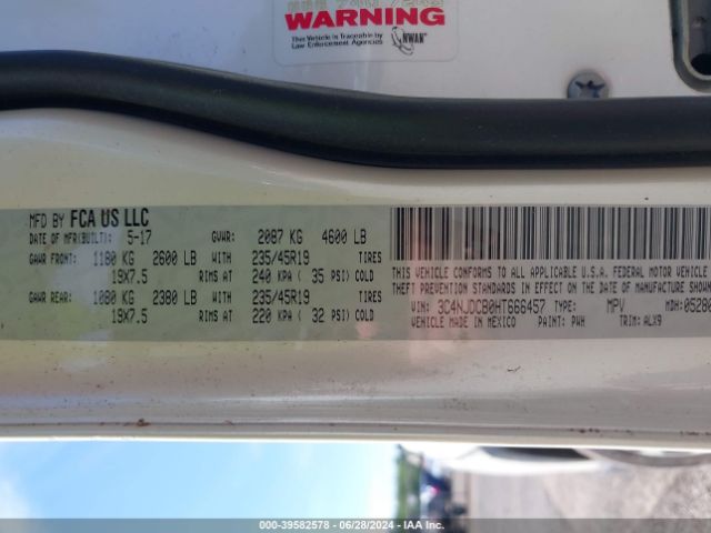 3C4NJDCB0HT666457 Jeep New Compass Limited 4x4