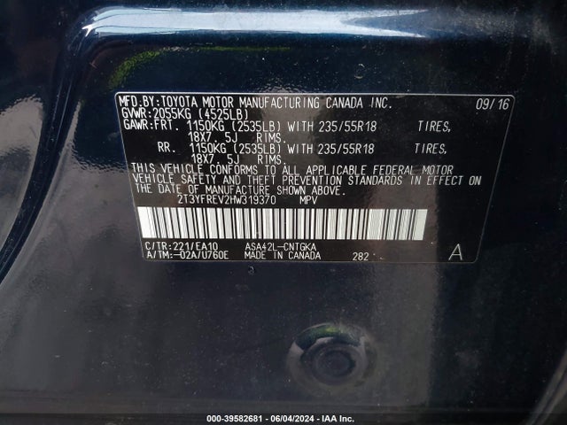 Toyota Rav4 Limited 2017 2T3YFREV2HW319370 Image 9