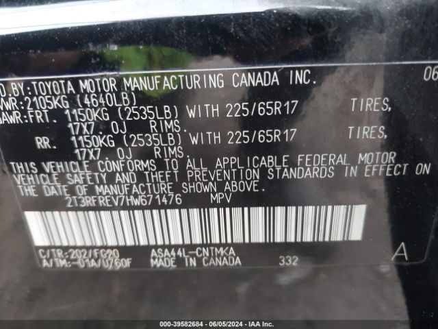 2017 TOYOTA RAV4 2T3RFREV7HW671476 Photo 8