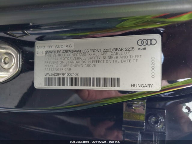 Audi A3 1.8t Premium 2015 WAUACGFF7F1002408 Image 9