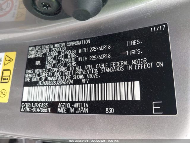 JTJYARBZ8J2096494 Lexus NX 300