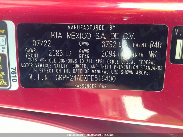 KIA Forte Lxs 2023 3KPF24ADXPE516400 Image 9