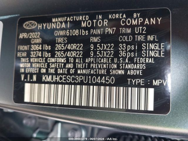 KMUHCESC3PU104450 Genesis Gv80 3.5t Awd