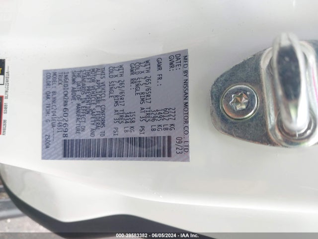 Nissan Frontier King Cab Sv 4x4 2024 1N6ED1CM2RN602698 Image 9