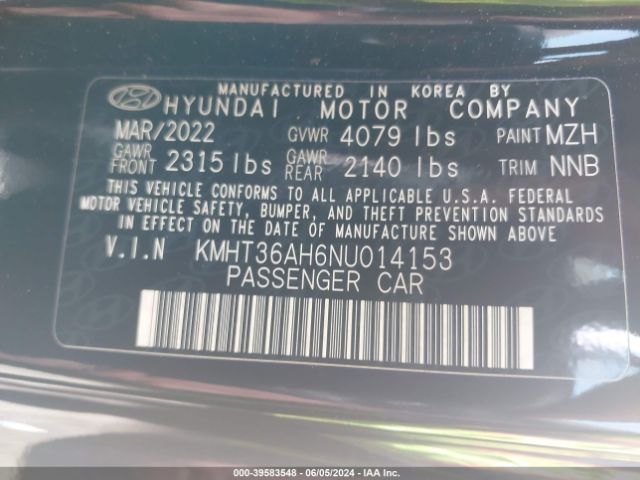 KMHT36AH6NU014153 Hyundai VELOSTER N