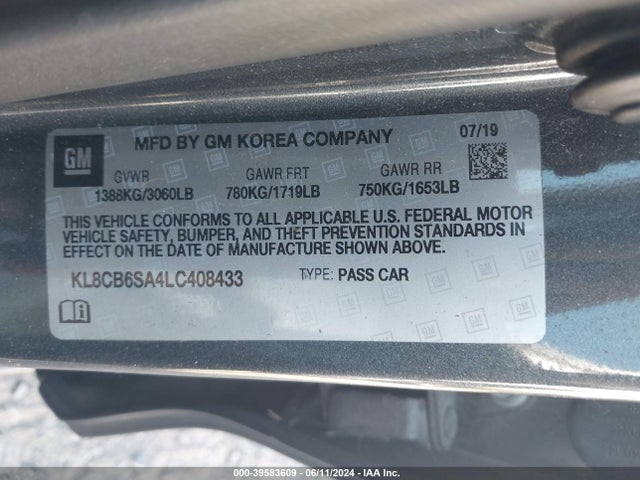 Chevrolet Spark Fwd Ls Automatic 2020 KL8CB6SA4LC408433 Image 9