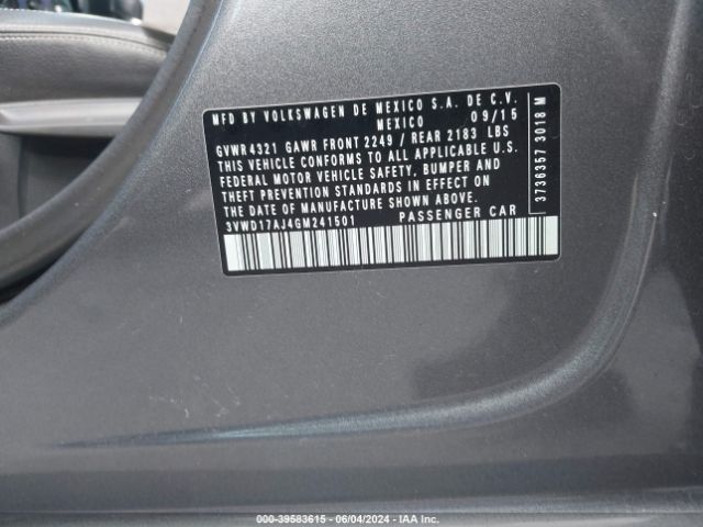 3VWD17AJ4GM241501 Volkswagen Jetta 1.8t Sport