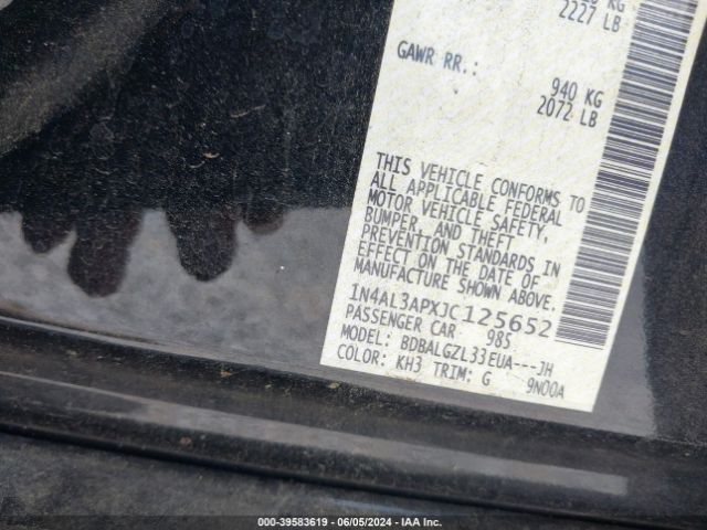 1N4AL3APXJC125652 Nissan Altima 2.5 S