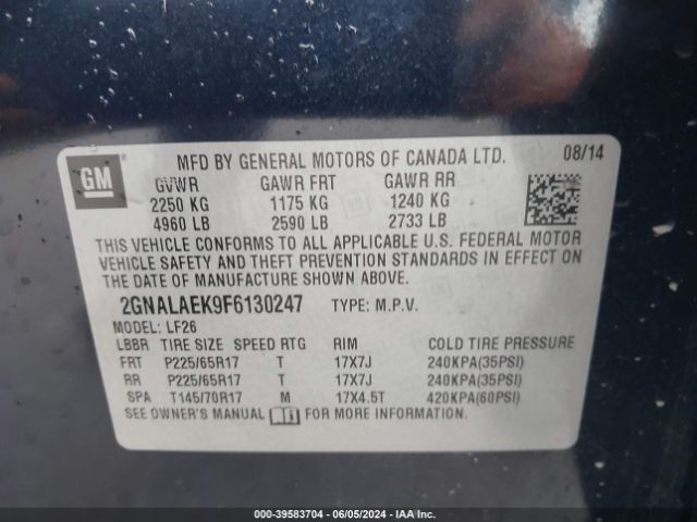 2GNALAEK9F6130247 Chevrolet EQUINOX LS