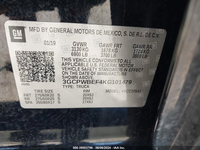 Chevrolet Silverado 1500 Custom 2019 3GCPWBEF4KG101479 Image 9