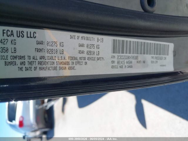 2C3CDZGG8KH705365 Dodge Challenger Sxt Awd