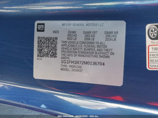 1G1FH1R72M0136704 Chevrolet Camaro Rwd  2ss