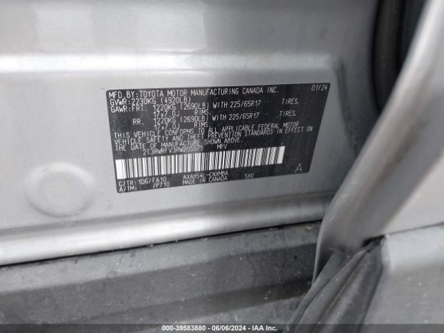 2T3RWRFV3RW205575 Toyota Rav4 Xle Hybrid
