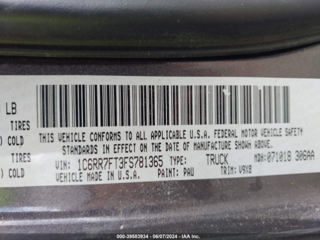 1C6RR7FT3FS781365 RAM 1500 Express