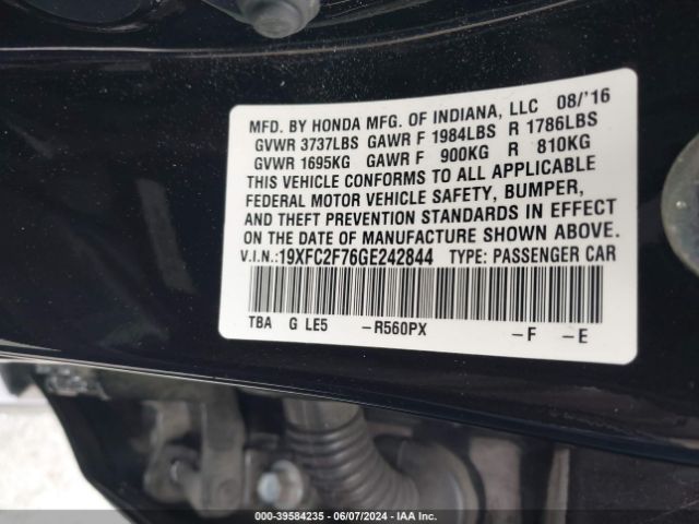 19XFC2F76GE242844 Honda CIVIC EX