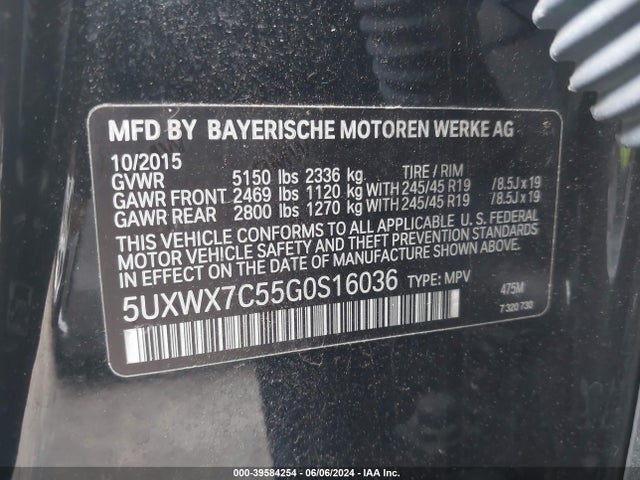 5UXWX7C55G0S16036 BMW X3 Xdrive35i