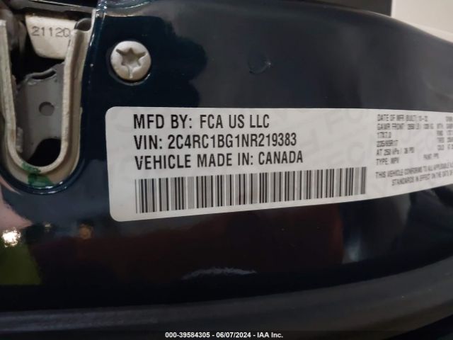 2C4RC1BG1NR219383 Chrysler Pacifica Touring L