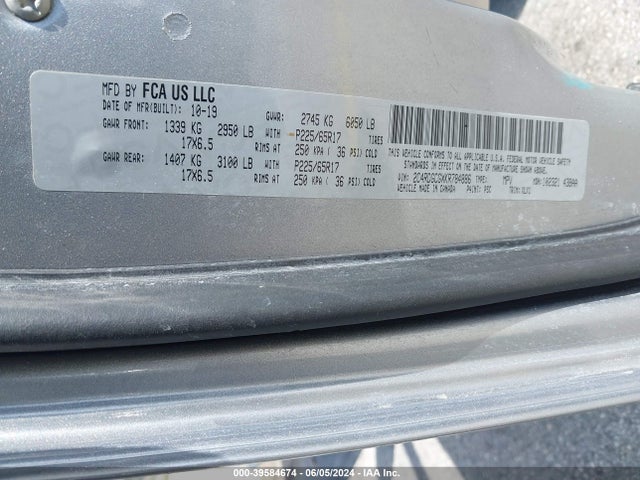 Dodge Grand Caravan Sxt 2019 2C4RDGCGXKR784886 Image 9