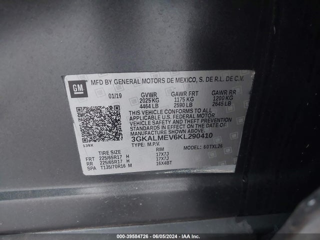 GMC Terrain Sle 2019 3GKALMEV6KL290410 Image 9