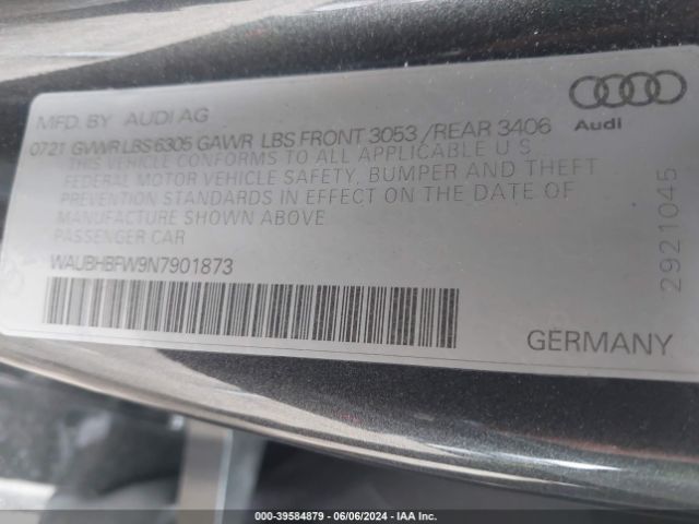 2022 AUDI RS E-TRON GT WAUBHBFW9N7901873 Photo 8