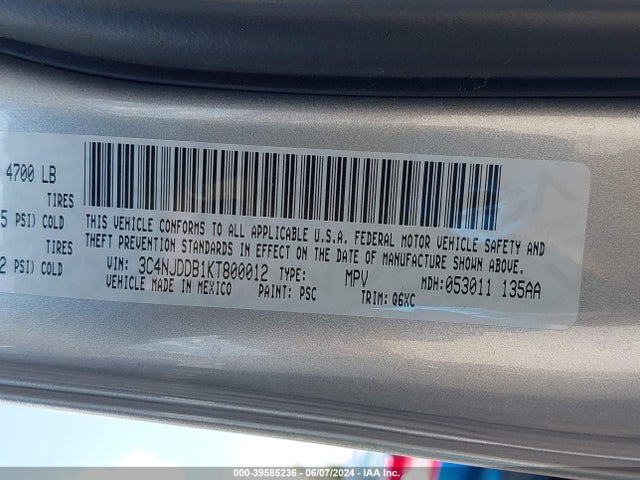 3C4NJDDB1KT800012 Jeep Compass Trailhawk 4x4