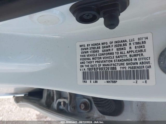 Honda Civic Ex-l 2014 19XFB2F95EE261886 Image 9