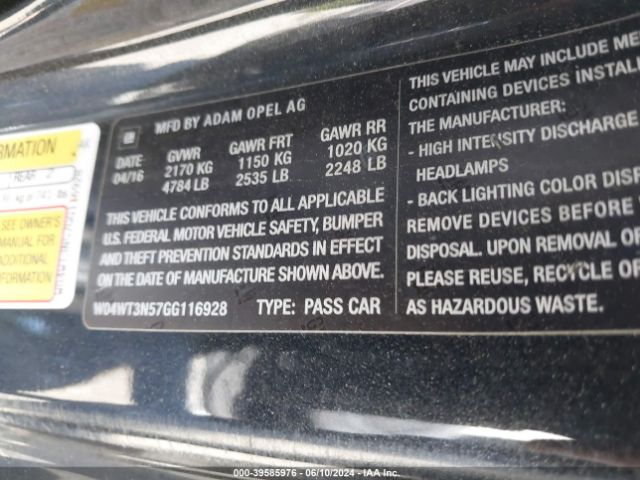 W04WT3N57GG116928 Buick Cascada Premium
