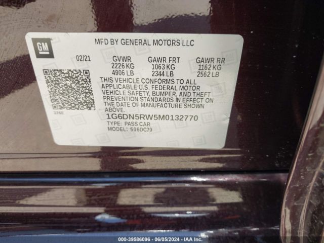 1G6DN5RW5M0132770 Cadillac Ct5 Premium Luxury