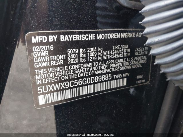 5UXWX9C56G0D89885 BMW X3 Xdrive28i