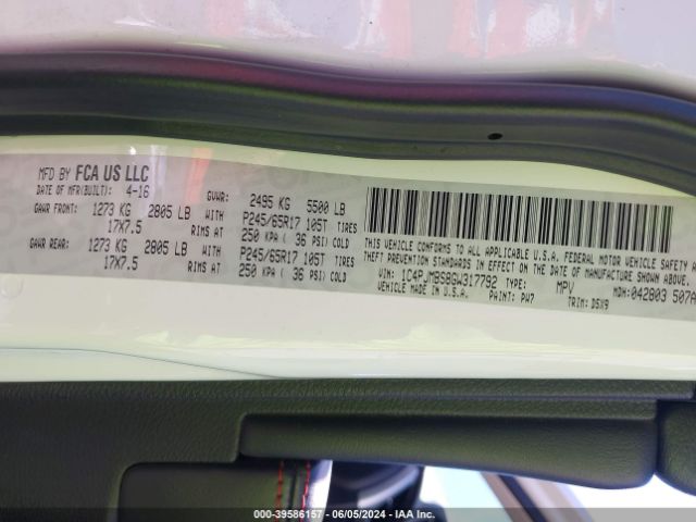 1C4PJMBS8GW317792 Jeep Cherokee Trailhawk