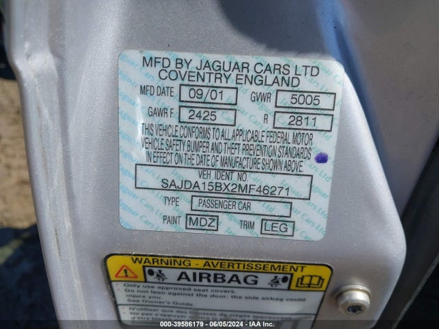 2002 JAGUAR XJR SAJDA15BX2MF46271 Photo 8