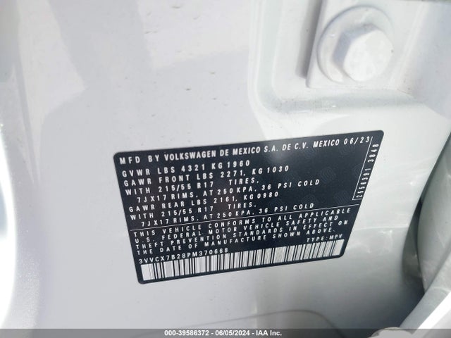 3VVCX7B28PM370668 Volkswagen Taos 1.5t S