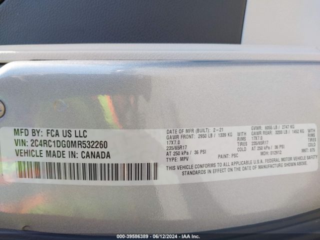2C4RC1DG0MR532260 Chrysler Voyager Lxi