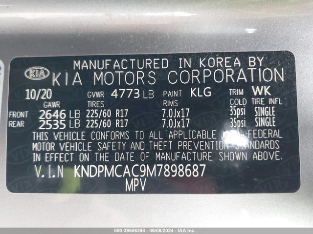 KIA Sportage Lx 2021 KNDPMCAC9M7898687 Image 9
