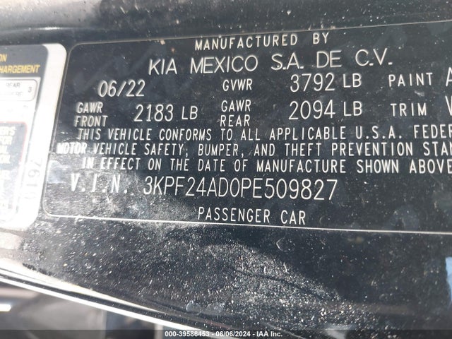 KIA Forte Lxs 2023 3KPF24AD0PE509827 Image 9