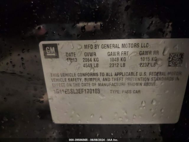 1G11E5SL3EF170103 Chevrolet MALIBU 2LT