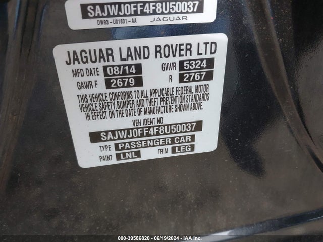 2015 JAGUAR XF SAJWJ0FF4F8U50037 Photo 8