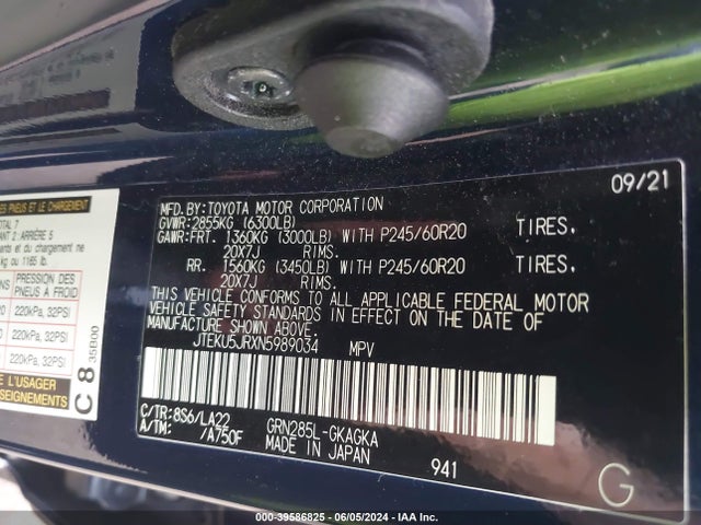 Toyota 4runner Limited 2022 JTEKU5JRXN5989034 Image 9