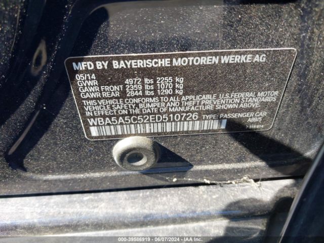 WBA5A5C52ED510726 BMW 528I