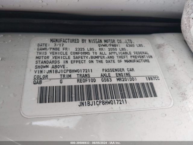JN1BJ1CP8HW017211 Nissan Rogue Sport Sv